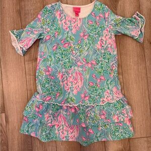 Girls Lilly Pulitzer 3/4 sleeve dress size L (8-10)